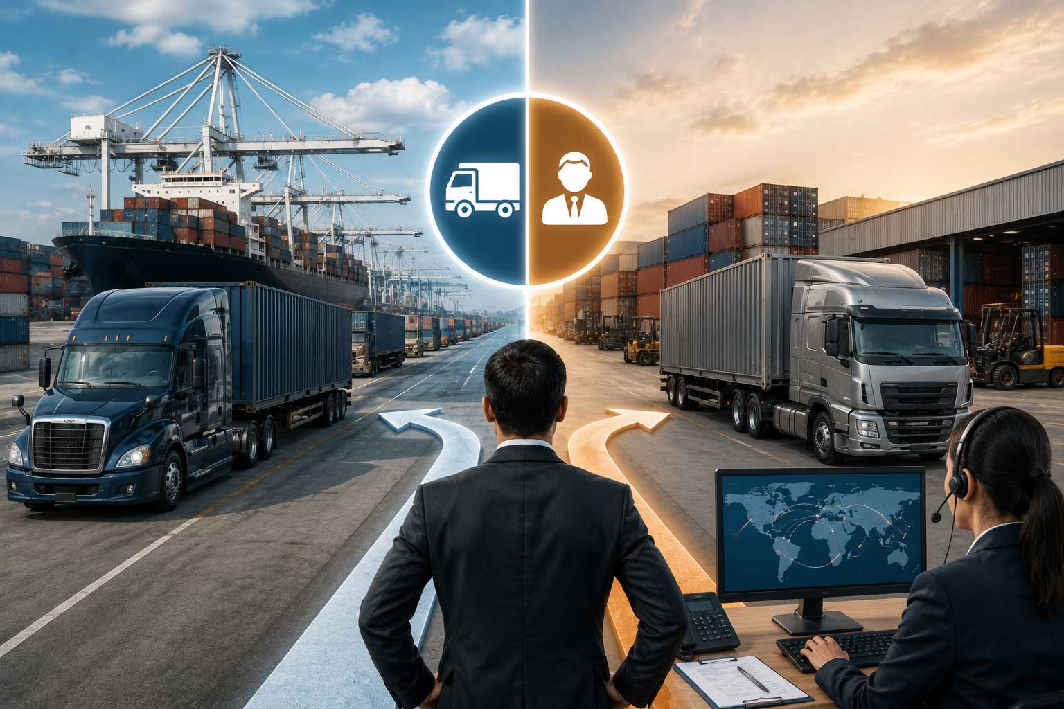 Direct Carrier vs. Freight Broker: Choosing the Right Drayage Partner for Your Lanes